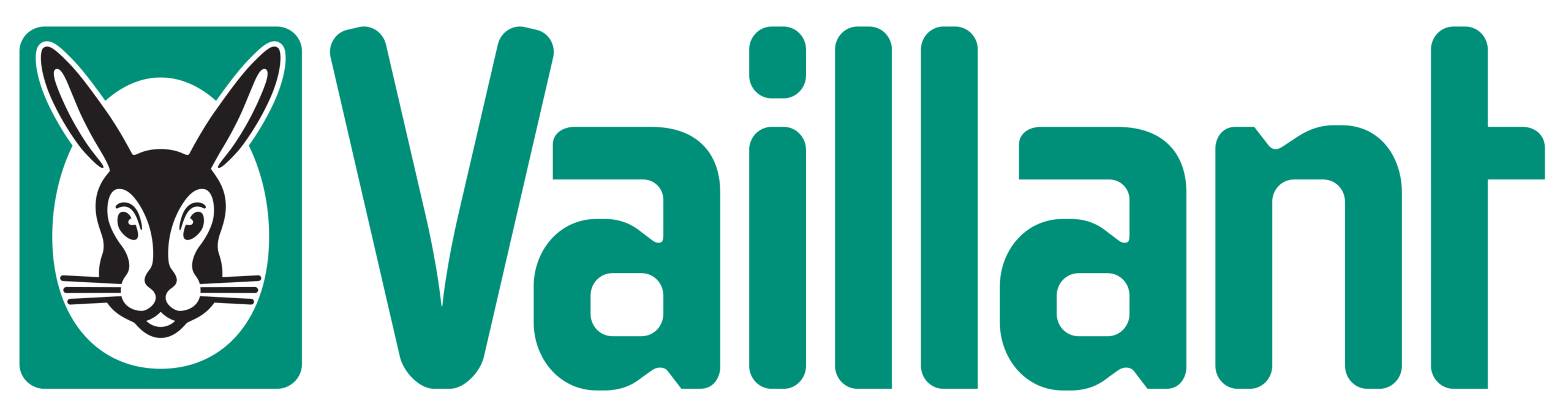 Logo der Marke Vaillant, führender Hersteller für hocheffiziente Wärmepumpen und moderne Heiztechnik.